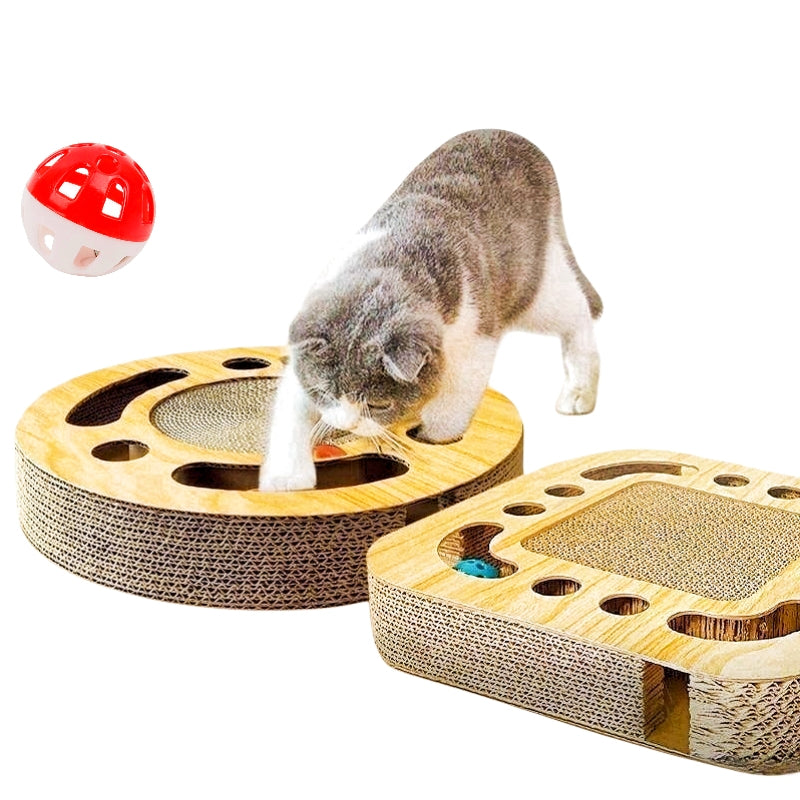 Endless Fun for Your Kitty! 🐱🎾 | 3-in-1 Ball Track Scratcher