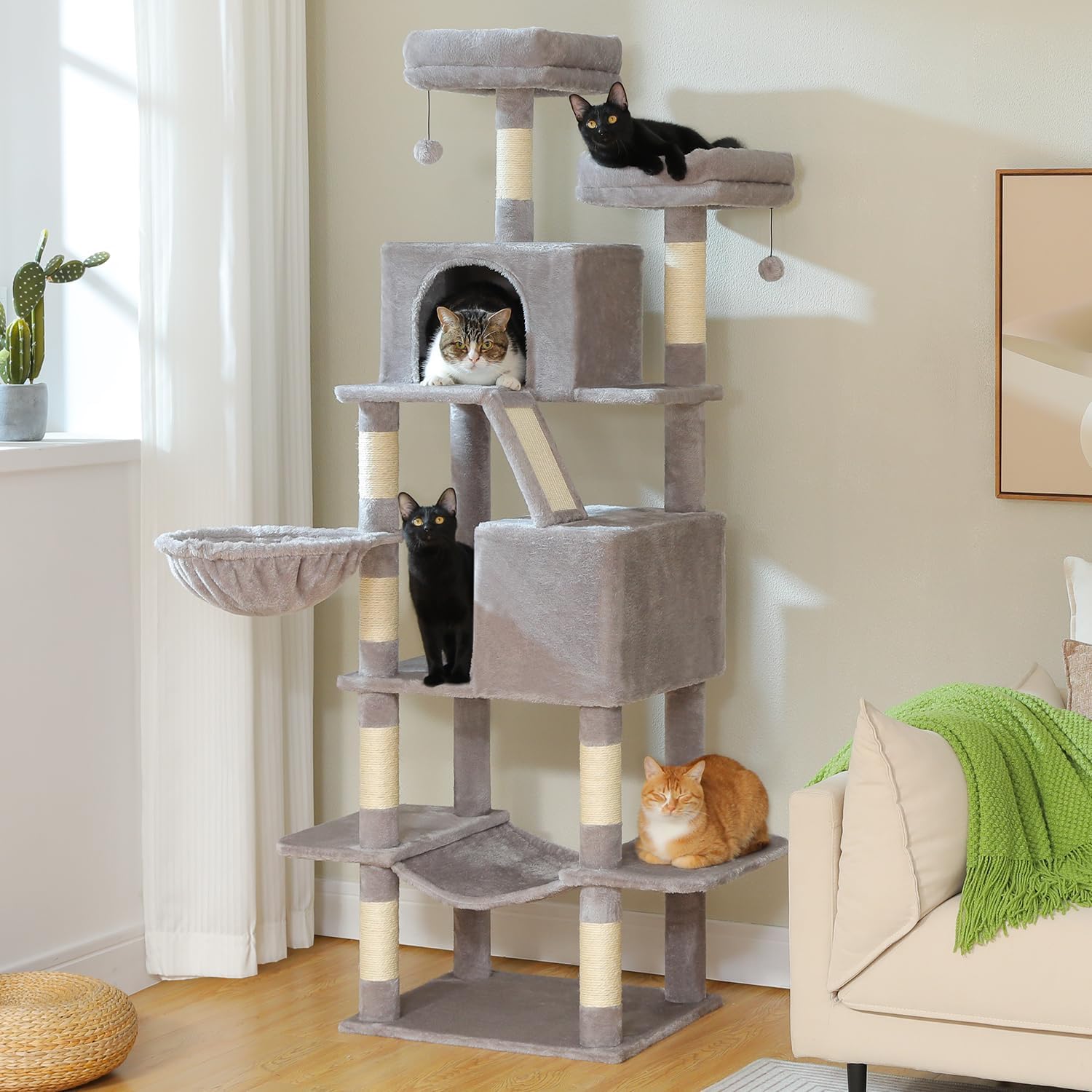 Luxury Heights for Your Cat! 🏰🐾 | 70" Multi-Level Cat Tree